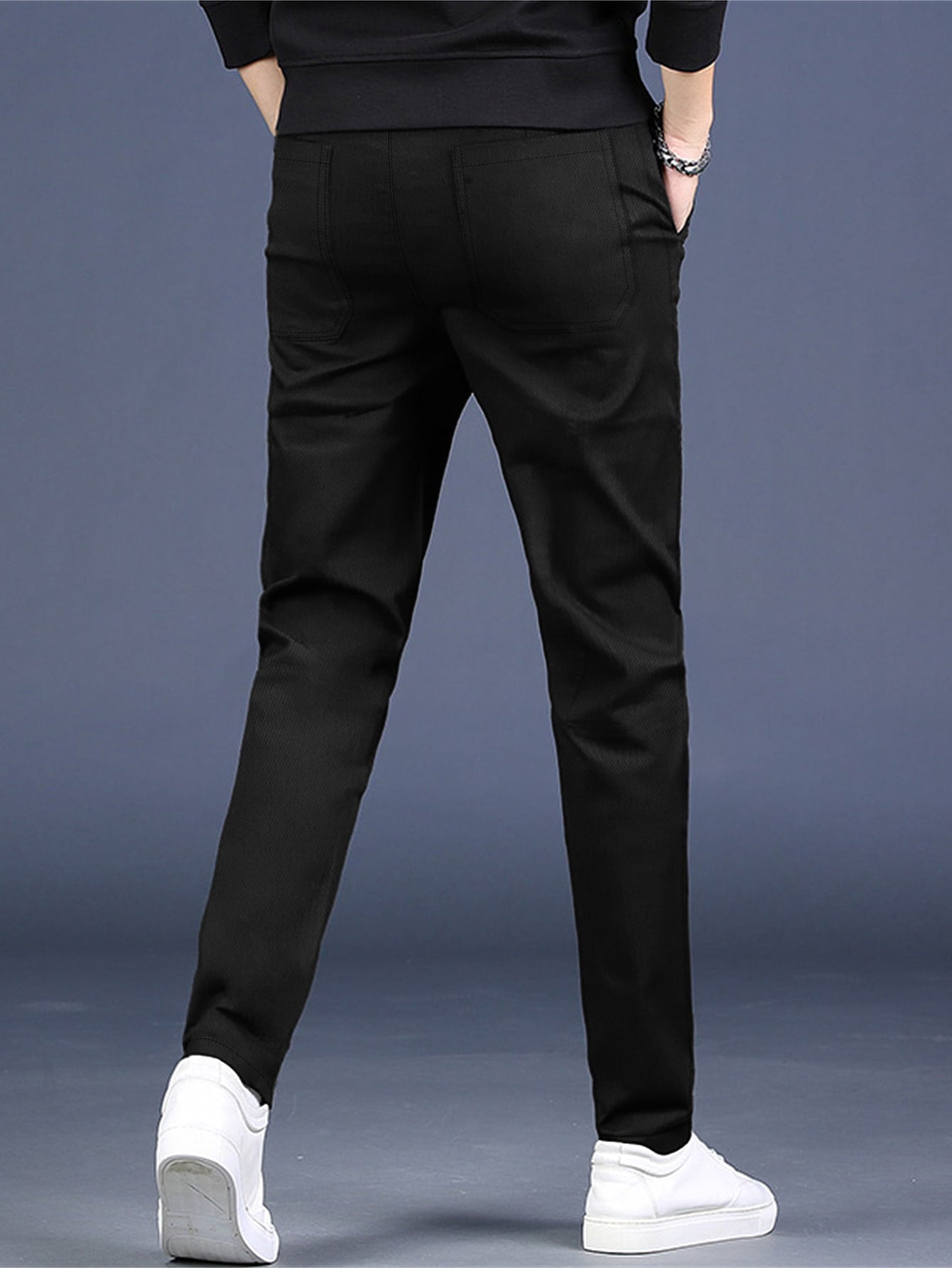 Manfinity Mode Men Solid Slant Pocket Tailored Pants