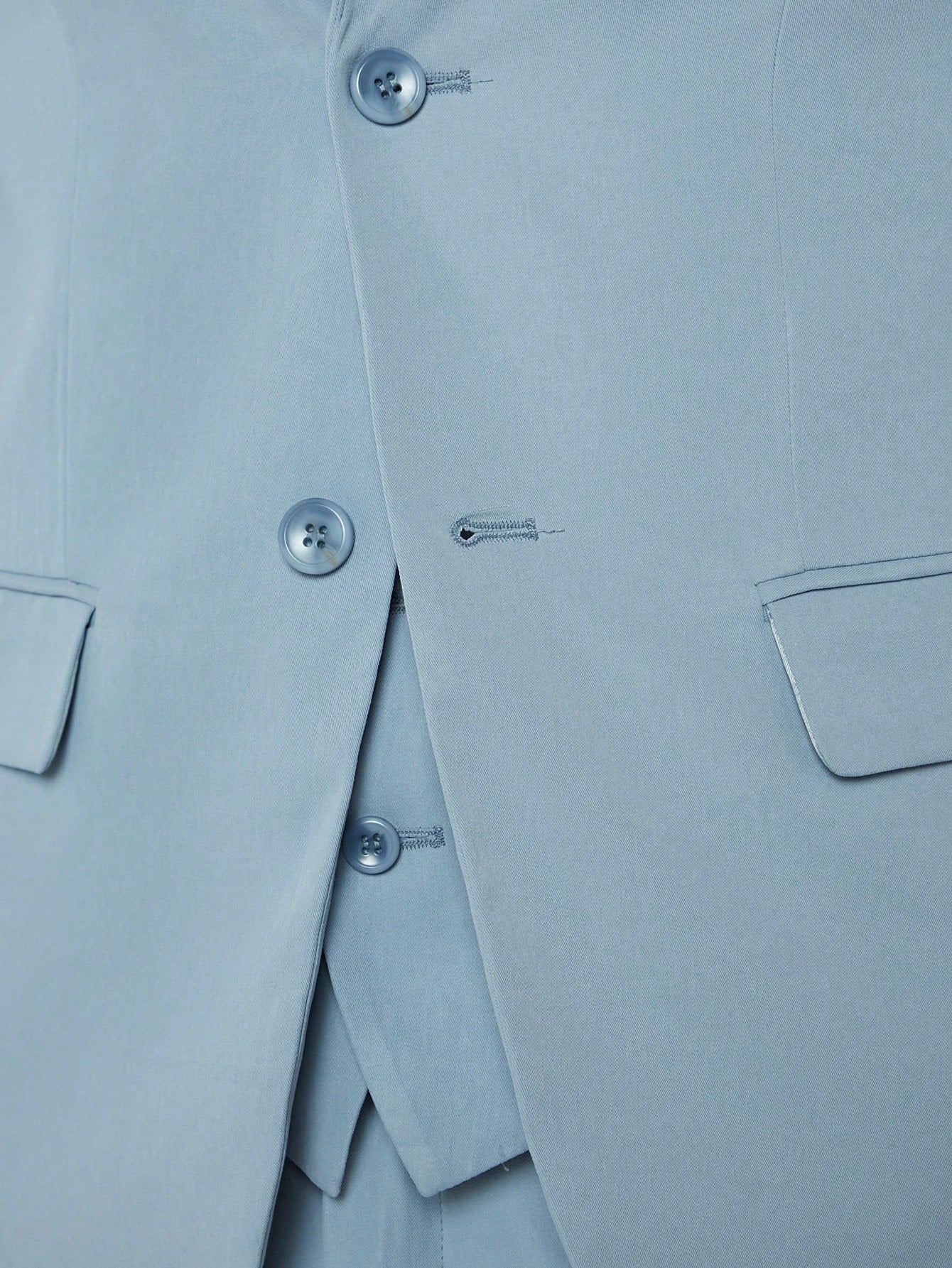 Manfinity Mode Men 1pc Lapel Neck Blazer & 1pc Single Breasted Waistcoat & 1pc Suit Pants