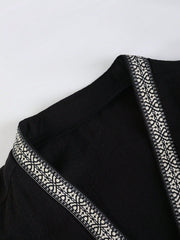 Manfinity RSRT Men Contrast Tape Trim Kimono & Drawstring Waist Shorts