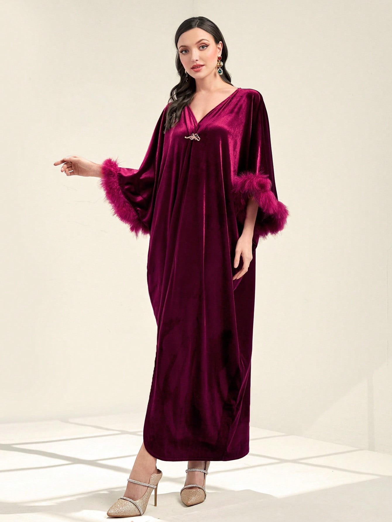 Najma Patched And Fringed Elegant Maxi Dress