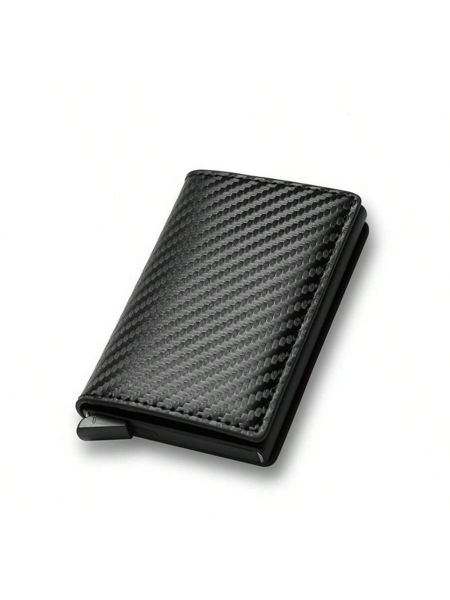 Minimalist Men's Ultra-thin Metal Wallet With Pop-up Credit Card Holder And Detachable Money Clip