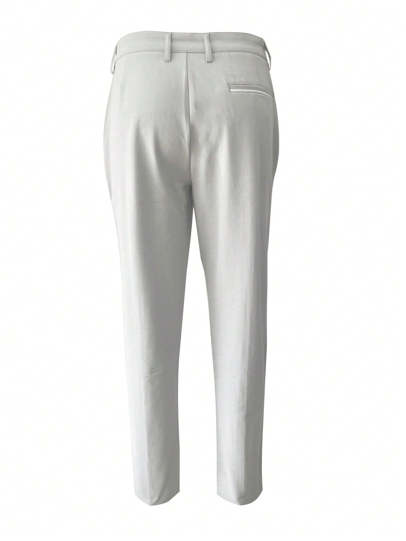 Manfinity Mode Men Solid Slant Pocket Cropped Suit Pants