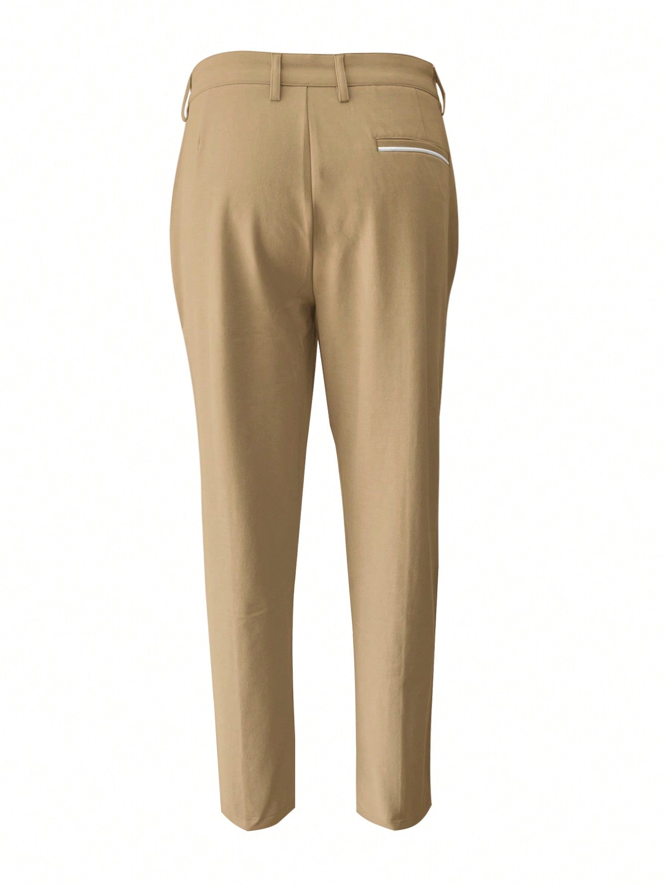 Manfinity Mode Men Solid Slant Pocket Cropped Suit Pants