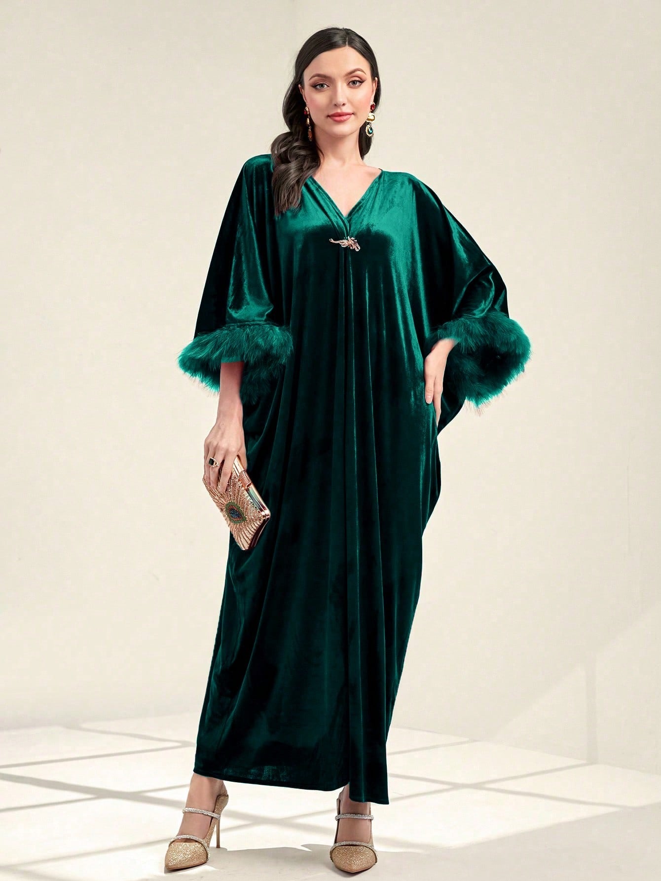 Najma Patched And Fringed Elegant Maxi Dress